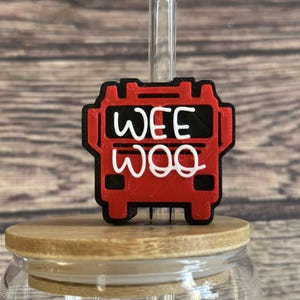 Wee Woo brandweerwagen strotopper - digitale download STL en 3MF voor 3D-printen