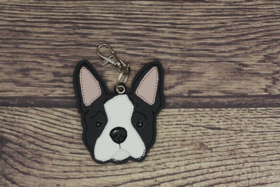 Boston terrier keychain best sale