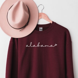 Alabama Love Sweatshirt - Alabama Sweatshirt - Alabama T-Shirt - Alabama Bachelorette - Alabama Home Shirt - Alabama Gift