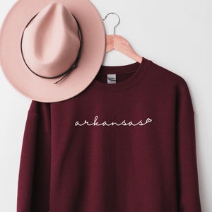 Arkansas Love Crewneck Sweatshirt - Arkansas Sweatshirt - Cute Arkansas T-Shirt - Arkansas Shirt - Arkansas Bachelorette - Arkansas Gift