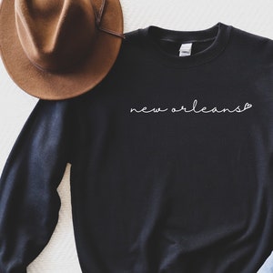 New Orleans Love Crewneck Sweatshirt - New Orleans Sweatshirt - NOLA Sweatshirt - NOLA T-shirt - NOLA Gift - New Orleans Gift