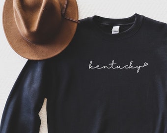 Kentucky Love Crewneck Sweatshirt - Kentucky Sweatshirt - Kentucky Shirt - Kentucky T-Shirt - Kentucky Gift - Kentucky Women's Shirt
