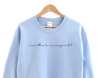 Martha's Vineyard Love Sweatshirt - Navy Font - Martha's Vineyard Massachusetts Sweatshirt - Martha's Vineyard T-Shirt - Massachusetts Gift