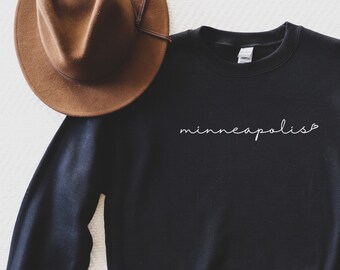 Minneapolis Love Sweatshirt - Minneapolis Shirt - Minneapolis Bachelorette - Minneapolis Crewneck - Minneapolis Sweatshirt