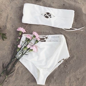 Bonnie Bottom by Tarlow Swim - High Wasted Bikini Bottom - High-Waisted Bikini Bottom - Women's Swimwear - High-Waisted Swimsuit