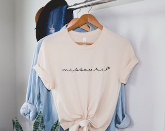 Missouri Love T-Shirt - Missouri T-Shirt - Missouri Shirt - Missouri Women's Shirt - Missouri Gift - Missouri T-Shirt - Cute Women's Shirt