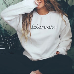Delaware Crewneck Sweatshirt - Delaware Shirt - Cute Delaware T-Shirt - Delaware Sweatshirt - Delaware State University