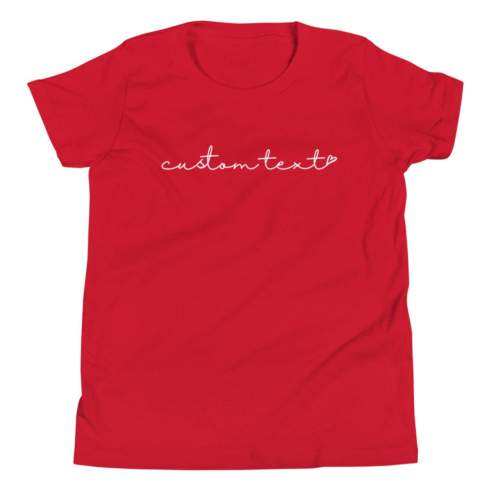 Custom Youth T-shirt - Custom Heart T-shirt - Custom Kids