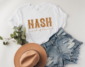 Koszulka Nash Maid of Honor - Koszulka z uroczym Nashville - Koszulka w stylu western - Koszulka Nashville, Tennessee - Koszulka Nashville Bachelorette - Koszulka Nash Bash