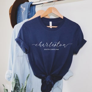 Charleston Calligraphy T-Shirt - Charleston South Carolina T-shirt - Charleston T-shirt - Charleston Shirt - Charleston Bachelorette Party