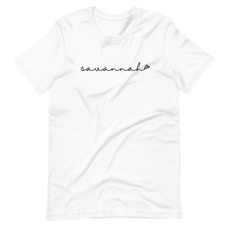 Savannah Love T-shirt - Savannah-skjorta - Savannah Georgia-skjorta - Georgia-gåva - Savannah GA-gåva - Savannah Bachelorette - Savannah GA Vit