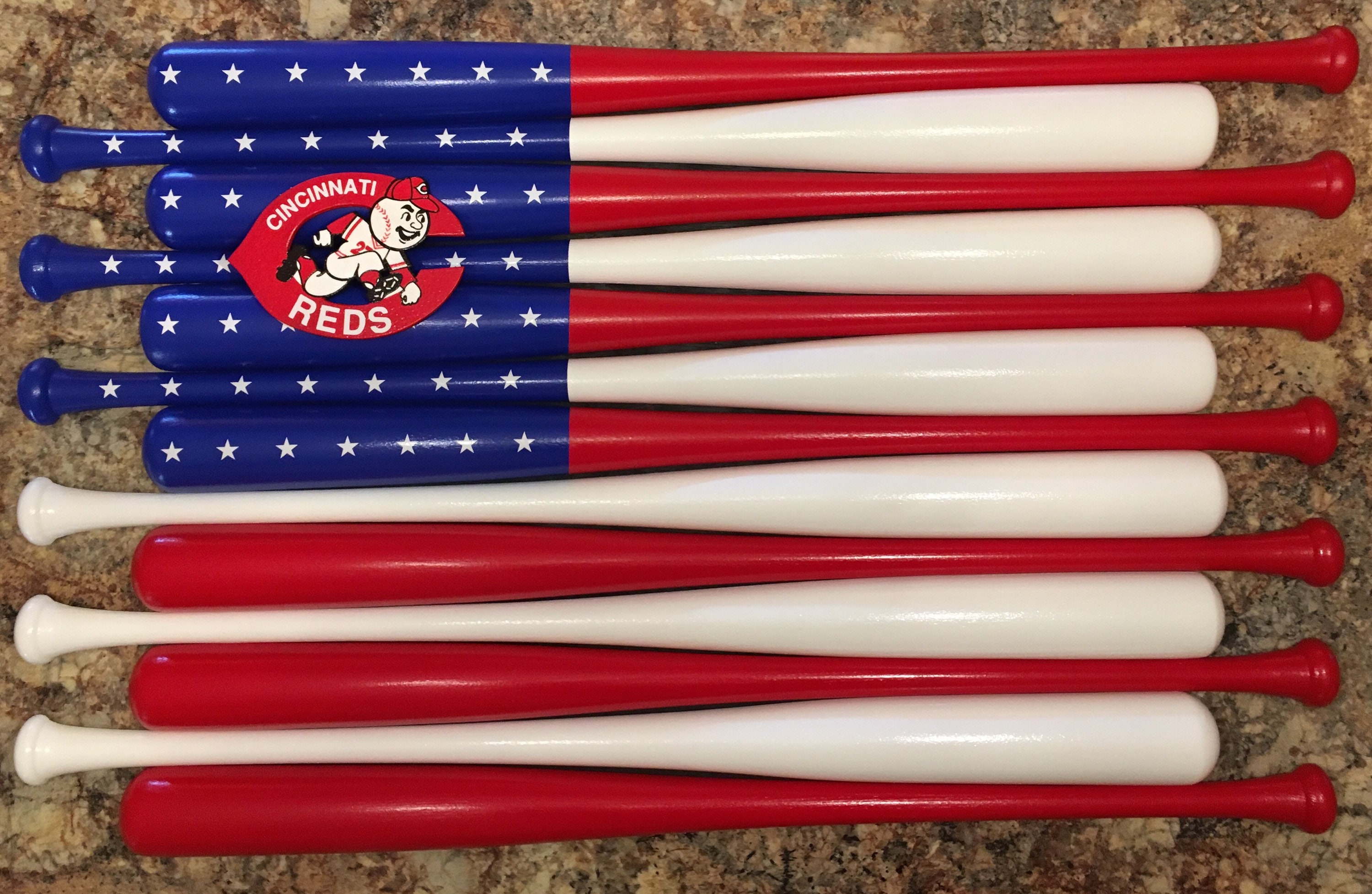 18” Cincinnati Reds Baseball Bat Flag Etsy