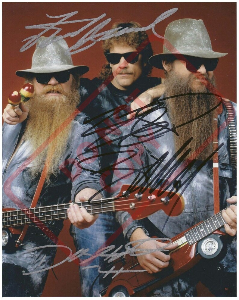 ZZ Top group 8.5x11 Autographed Signed Reprint Photo Etsy