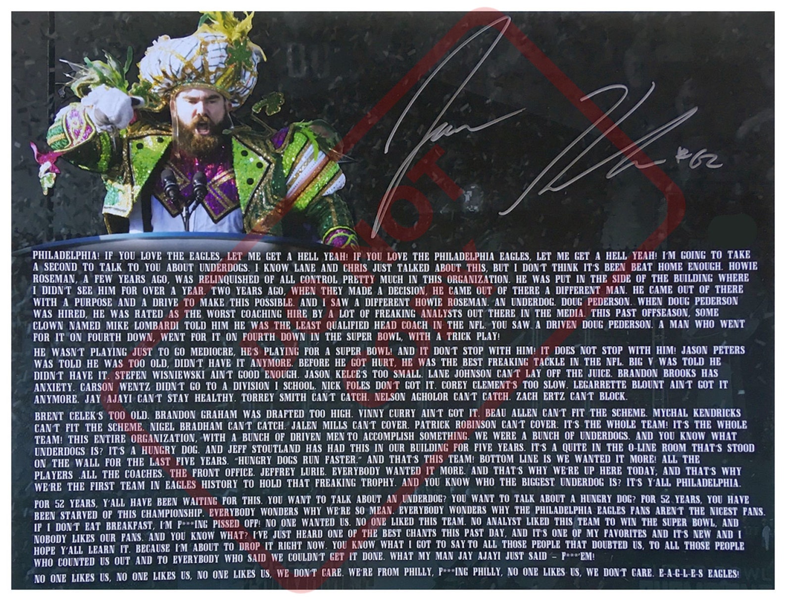 Jason Kelce quote 8.5x11 Autographed Signed Reprint Photo | Etsy