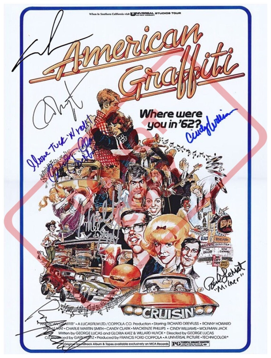 American Graffiti Cast Vintage 1970&rsquo;s 8.5x11 Autographed | Etsy