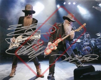 8.5x11 Autographed Signed Reprint RP Photo ZZ Top Group 