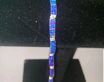 blue fire opal bracelet