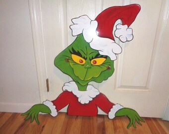 GRINCH PEEPER WOODWORKING PLANS PATTERN CHRISTMAS YARD BOOTS BOHO Ring Kids