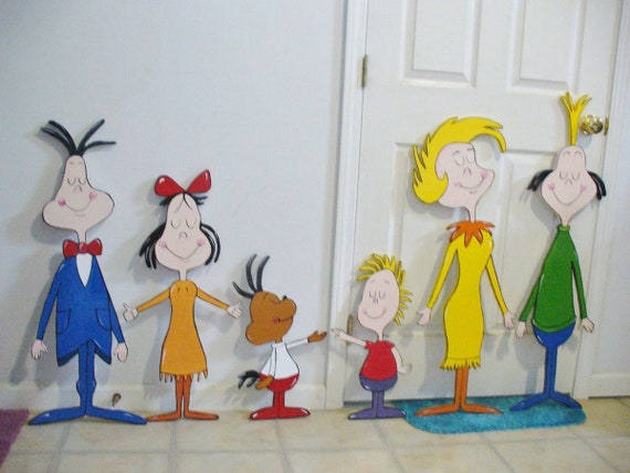 8 Piece Whoville People Christmas Yard Art Etsy