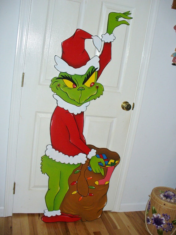 Grinch That Stole The Christmas Lawn Yard Art Decoration Etsy