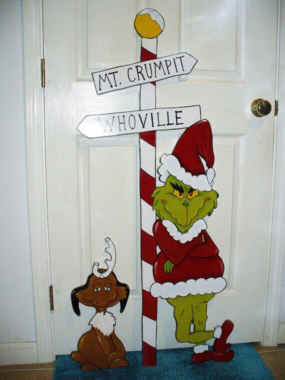 Grinch And Max Christmas Lawn Yard Art Decoration Etsy