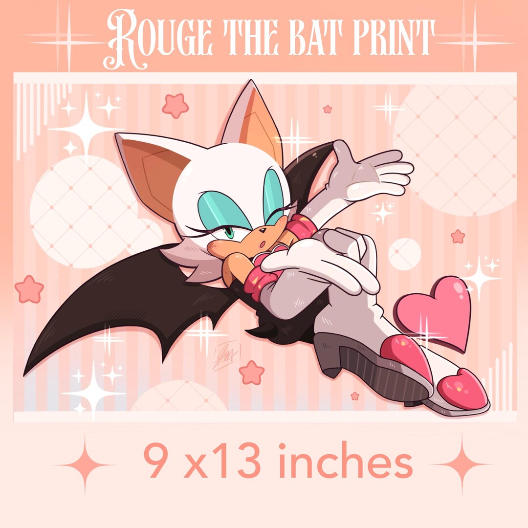 Rouge the Bat 9 X 13 Print - Etsy