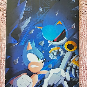 Sonic Vs Metal Sonic 8 x 12 Print