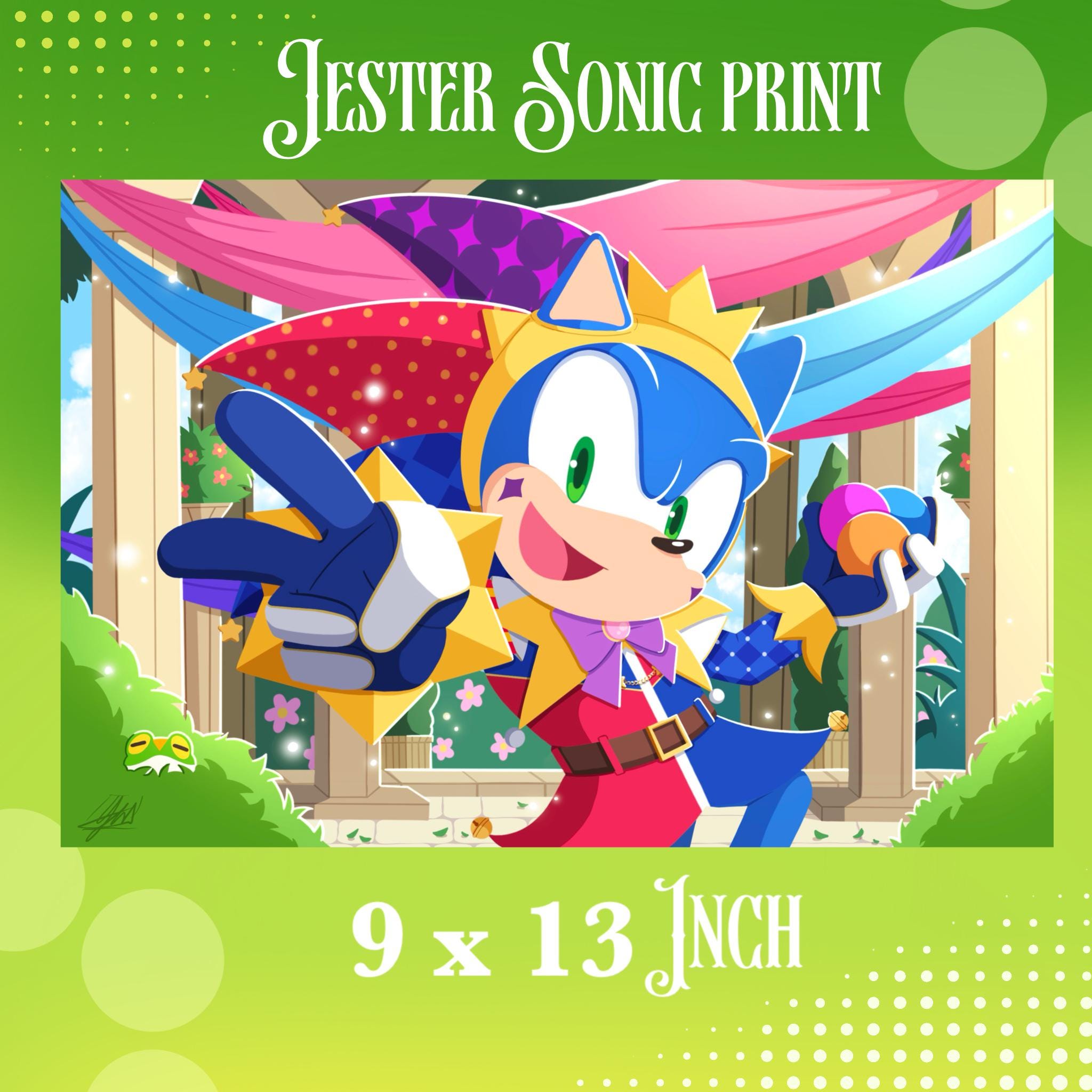 Jester Sonic 9 X 13 Print - Etsy