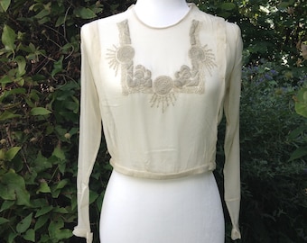 1910s Antique Vintage Edwardian Blouse