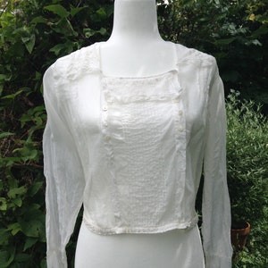 Antique Vintage 1910s Edwardian Blouse image 1