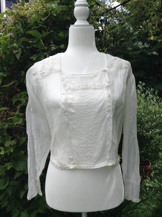 Antique Vintage 1910s Edwardian Blouse