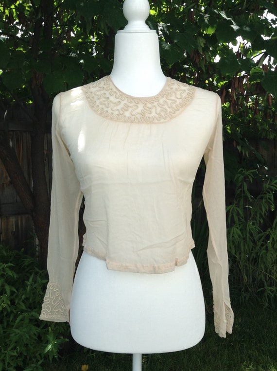 Antique Vintage 1910s Edwardian Blouse