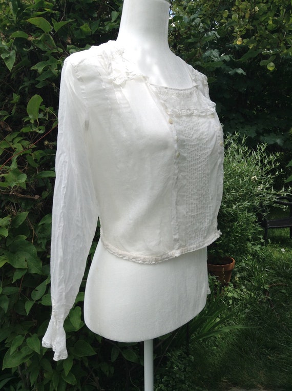 Antique Vintage 1910s Edwardian Blouse - image 5