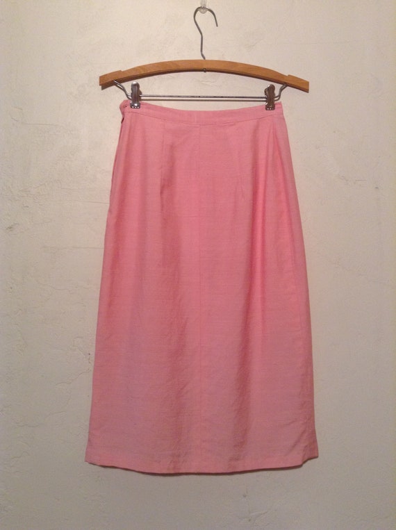 Vintage 1950s Pink Pencil Skirt - image 2