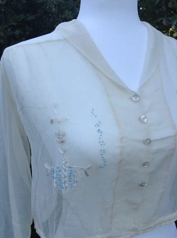 Antique Vintage 1910s Edwardian Blouse - image 6