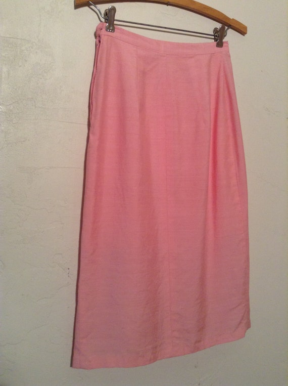 Vintage 1950s Pink Pencil Skirt - image 1