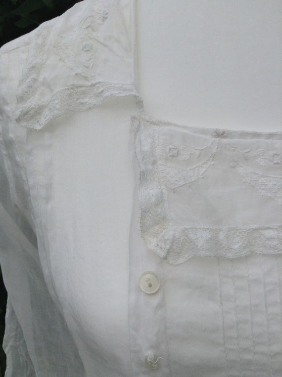 Antique Vintage 1910s Edwardian Blouse - image 7