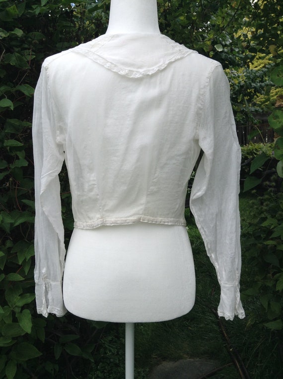 Antique Vintage 1910s Edwardian Blouse - image 4