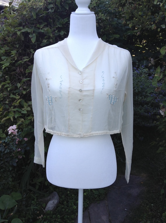 Antique Vintage 1910s Edwardian Blouse