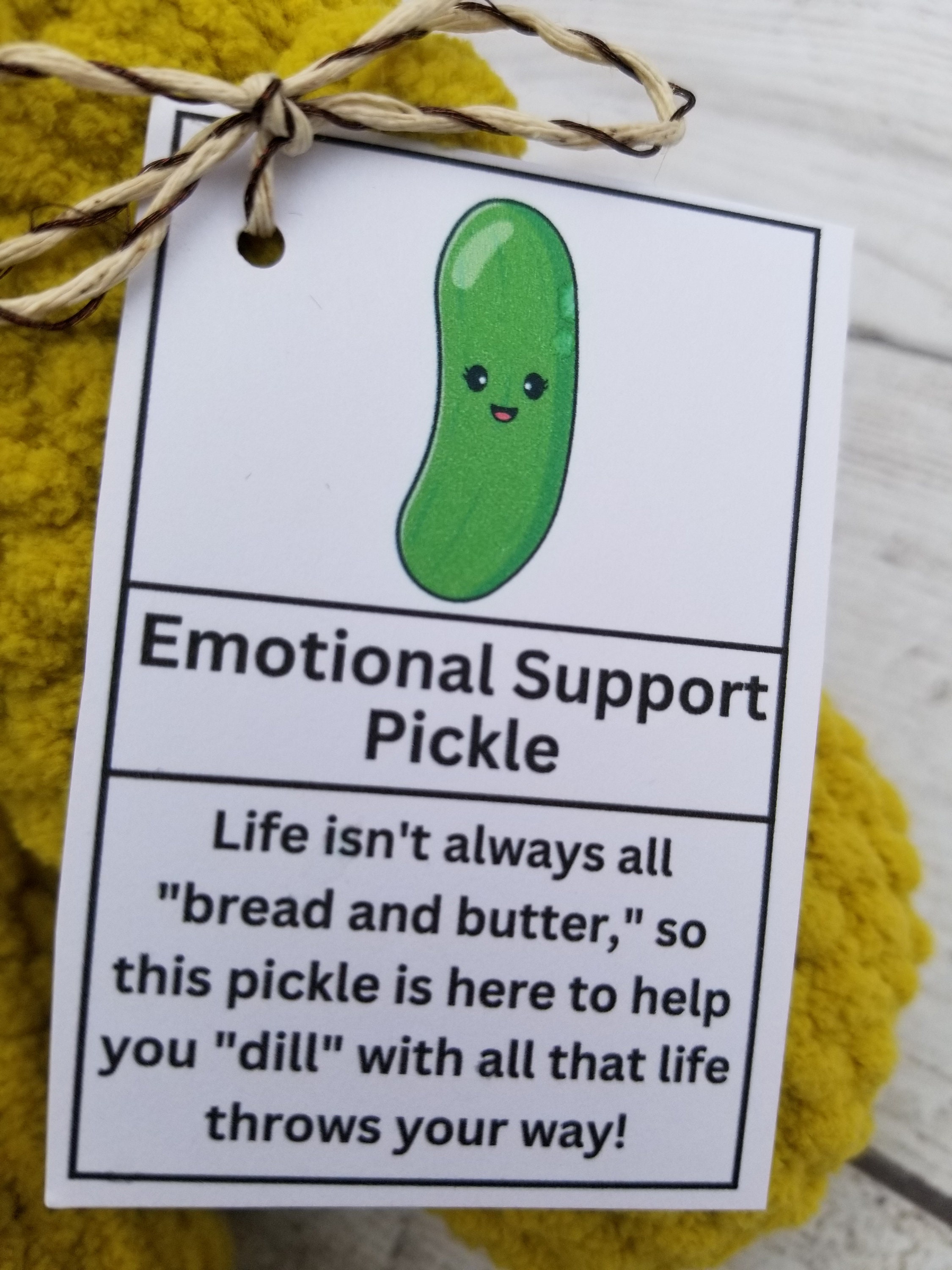 This is your sign to buy an Emotional Support or Positive Pickle!!!!! , pickle table