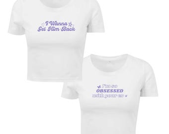 [TOOMUCHTAX] / ☆ COLLAGE02 BABY-T / NAVY Trendy Navy Blue Baby Tee With Number 14 | Perfect for Women
