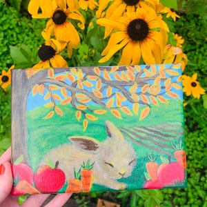 Little Bunny Rabbit Original Acrylic Painting