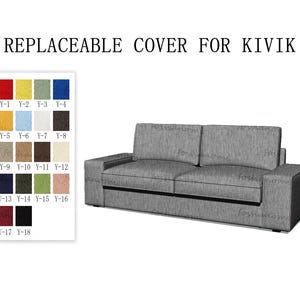 Replaceable Sofa Covers For KIVIK(3 Seats,2 Seats,Chaise,Footstool),kivik Slipcover,kivik sofa covers,covers for kivik sofa,Couch Covers
