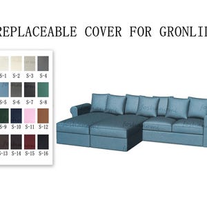 Replaceable Sofa Covers For GRÖNLID 4 Seats With Chaise(2 Seats+2 Chaise),Gronlid sofa covers,covers for Gronlid sofa,Gronlid Couch Covers