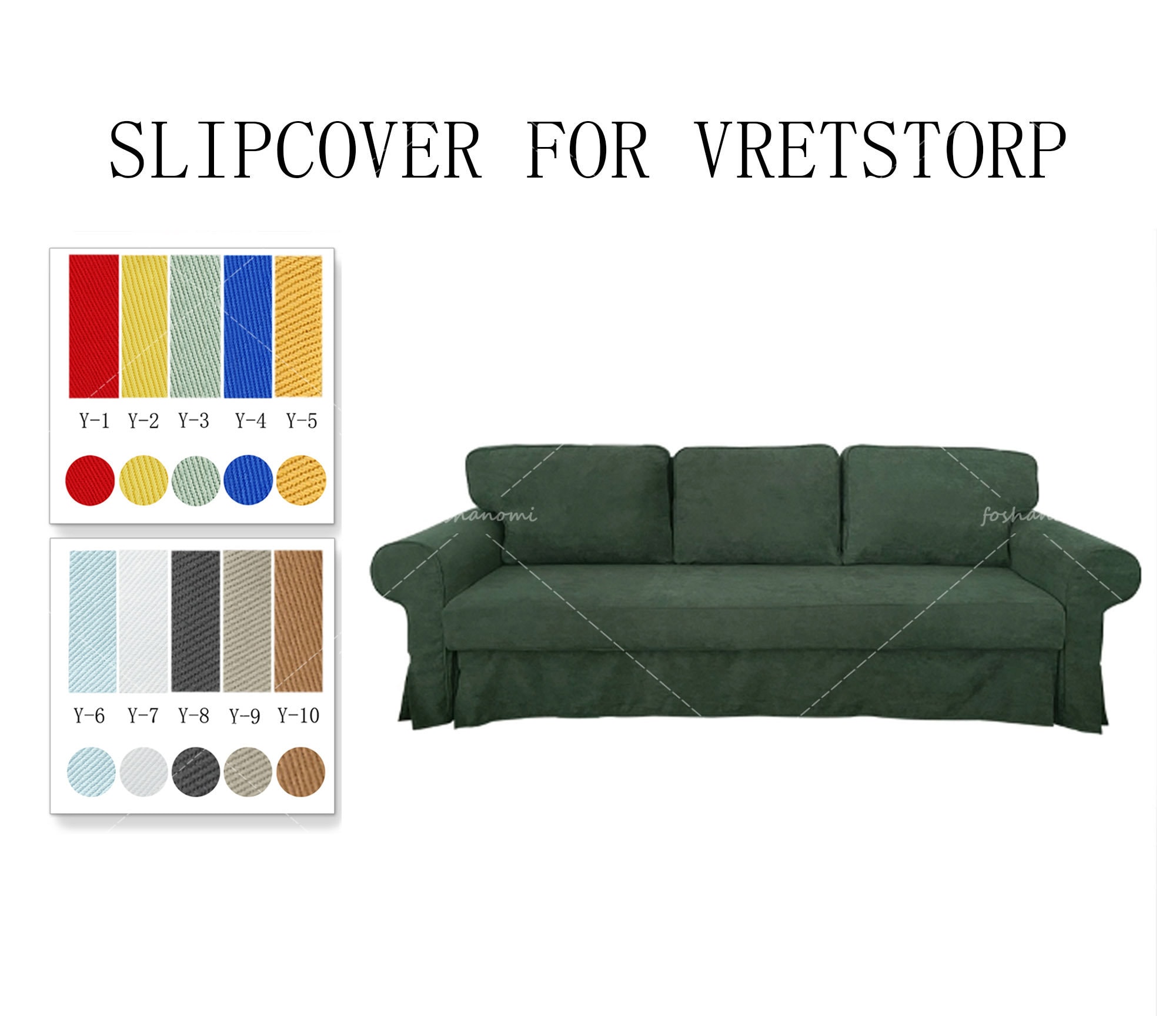 Replaceable Sofa Covers for IKEA VRETSTORP3 Seats Sofa Bed ikea