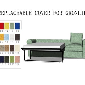 Replaceable Sofa Covers For GRÖNLID 3 Seats Bed,Sofa covers,Gronlid sofa covers,couch covers for Gronlid,Gronlid Couch Covers,sofa cover