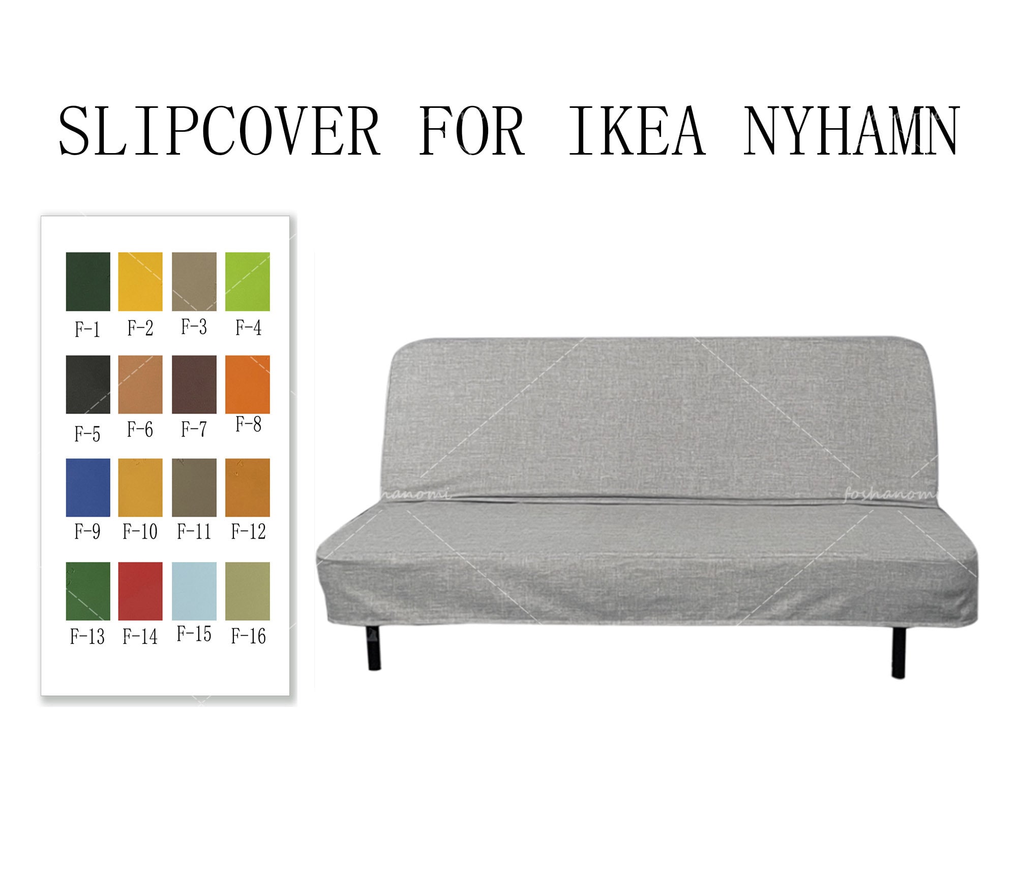 Replaceable Sofa Covers for IKEA NYHAMN3 Seats Bed ikea Sofa Cover