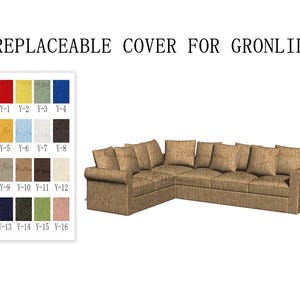 Replaceable Sofa Covers For GRÖNLID Corner 2 Seats+3 Seats,Sofa covers,GRÖNLID sofa cover,sofa covers for Gronlid,Couch covers for Gronlid