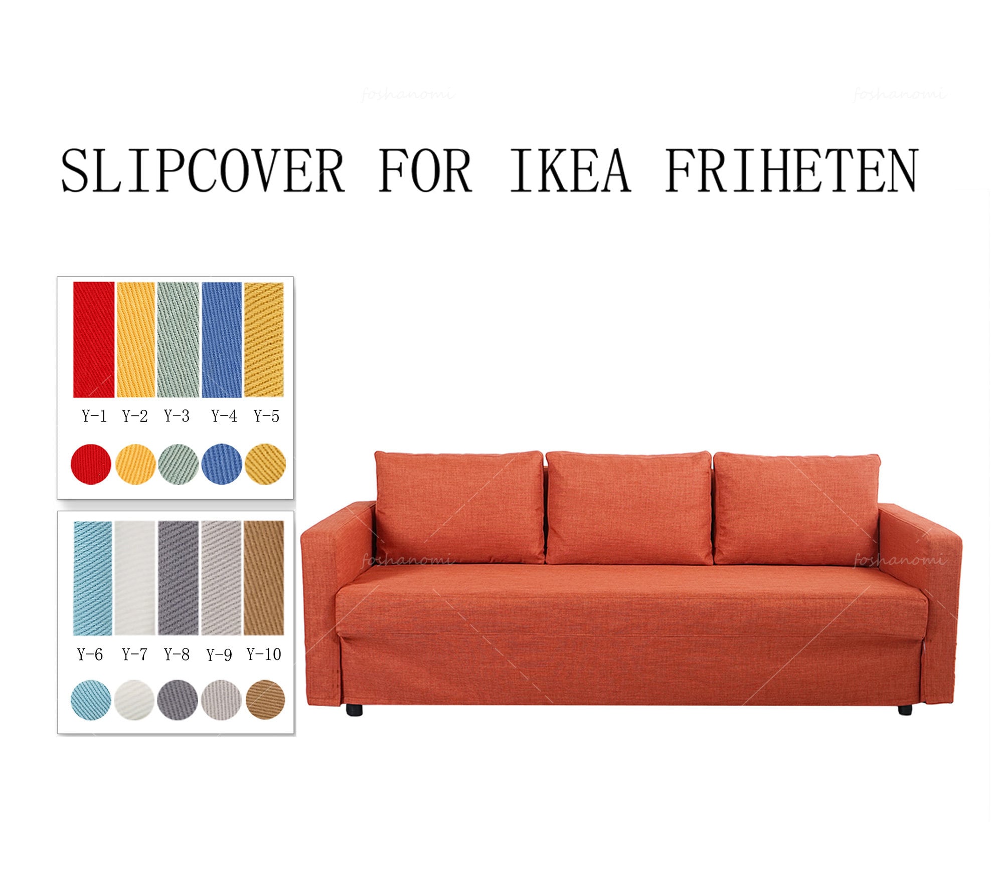 Vervangbare bankhoezen voor IKEA met 3 - Etsy