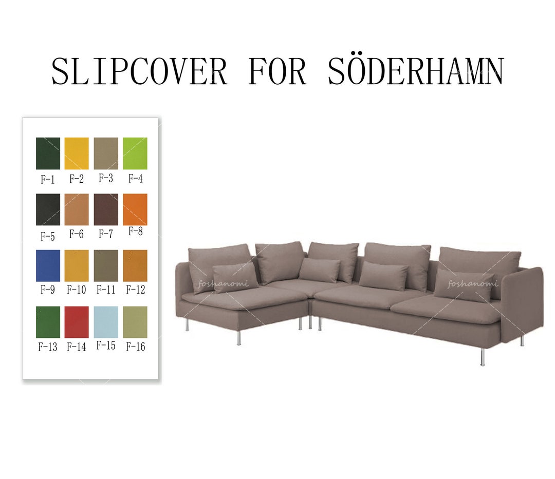 Replaceable Sofa Cover for IKEA SÖDERHAMN 4 Seats With Corner Etsy
